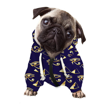 Egypt Eye Of Horus Pattern Print Dog Zip Up Hoodie