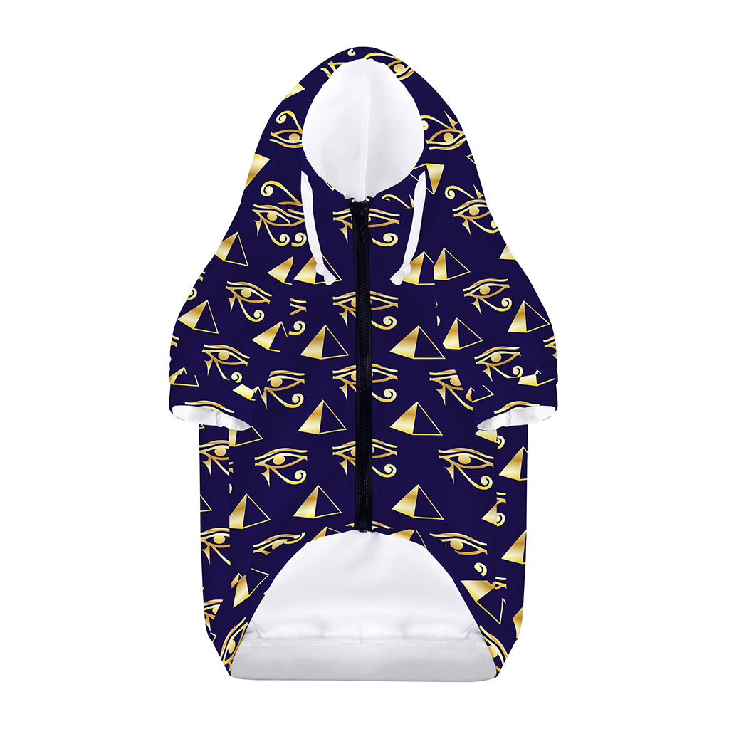 Egypt Eye Of Horus Pattern Print Dog Zip Up Hoodie