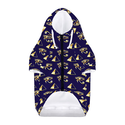 Egypt Eye Of Horus Pattern Print Dog Zip Up Hoodie