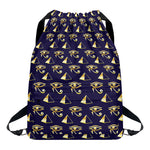 Egypt Eye Of Horus Pattern Print Drawstring Backpack