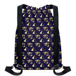 Egypt Eye Of Horus Pattern Print Drawstring Backpack