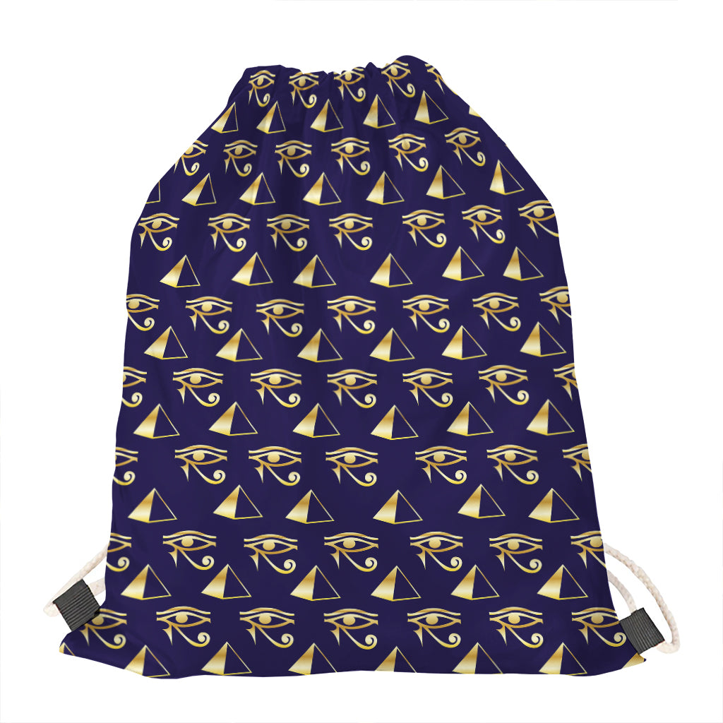 Egypt Eye Of Horus Pattern Print Drawstring Bag