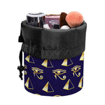 Egypt Eye Of Horus Pattern Print Drawstring Makeup Bag