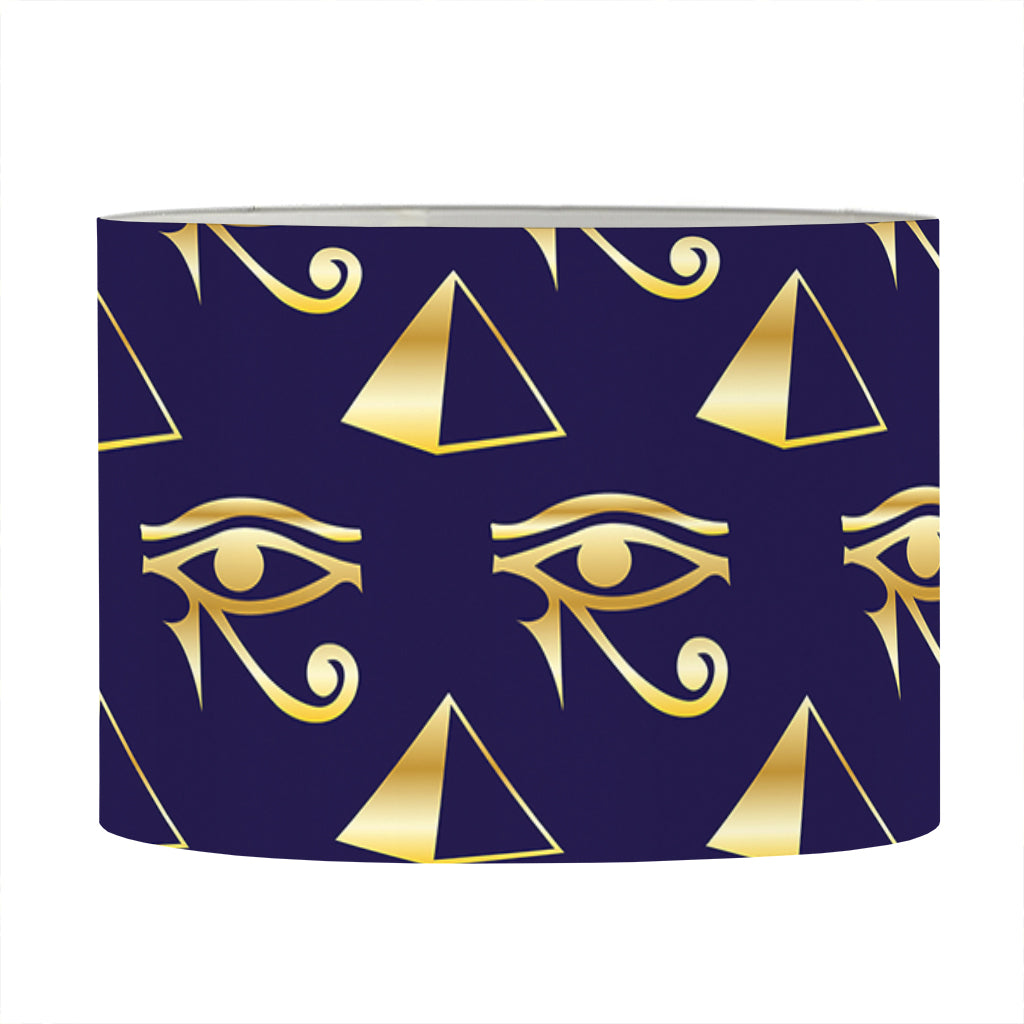 Egypt Eye Of Horus Pattern Print Drum Lamp Shade