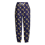 Egypt Eye Of Horus Pattern Print Fleece Lined Knit Pants