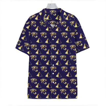 Egypt Eye Of Horus Pattern Print Hawaiian Shirt