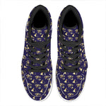 Egypt Eye Of Horus Pattern Print High Top Leather Sneakers