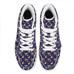 Egypt Eye Of Horus Pattern Print High Top Leather Sneakers