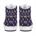 Egypt Eye Of Horus Pattern Print High Top Leather Sneakers