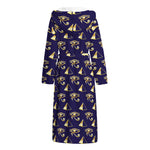 Egypt Eye Of Horus Pattern Print Hooded Bathrobe