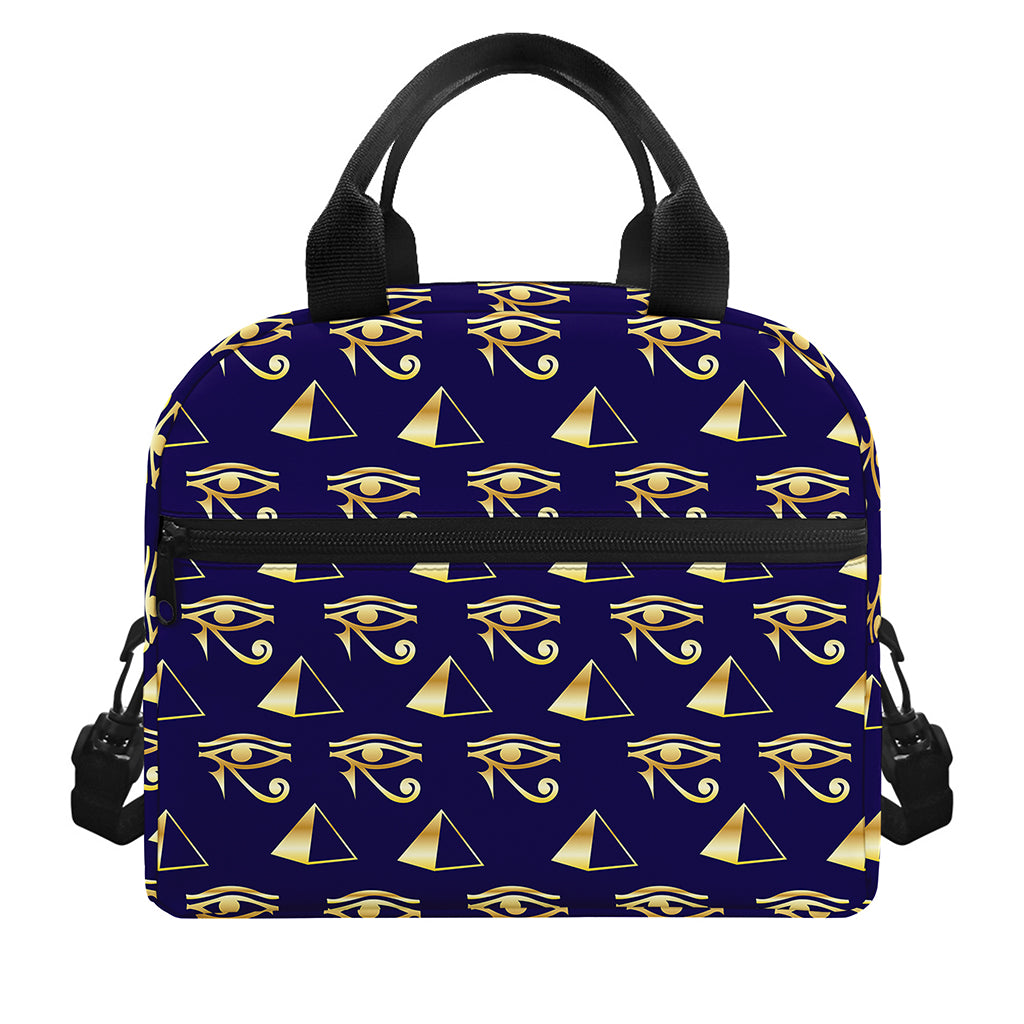Egypt Eye Of Horus Pattern Print Insulated Lunch Bag