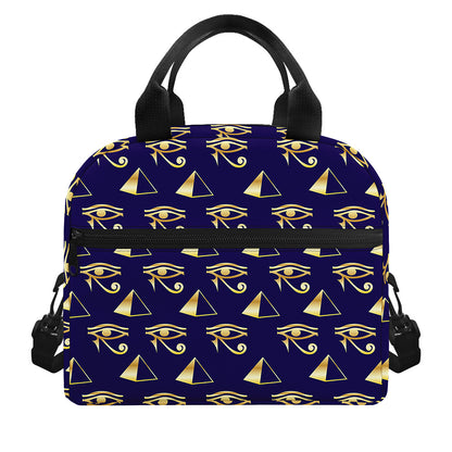 Egypt Eye Of Horus Pattern Print Insulated Lunch Bag