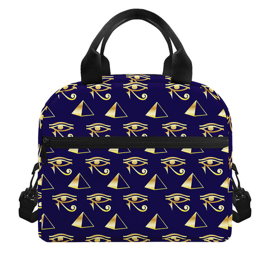 Egypt Eye Of Horus Pattern Print Insulated Lunch Bag