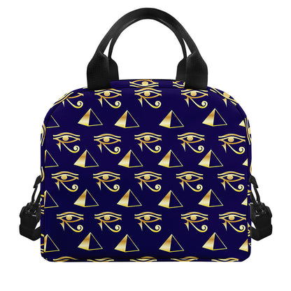 Egypt Eye Of Horus Pattern Print Insulated Lunch Bag