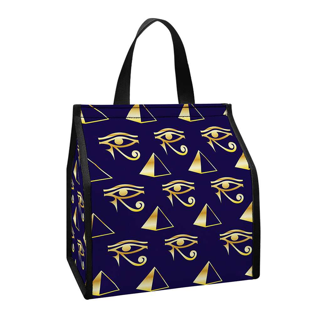 Egypt Eye Of Horus Pattern Print Insulated Lunch Tote