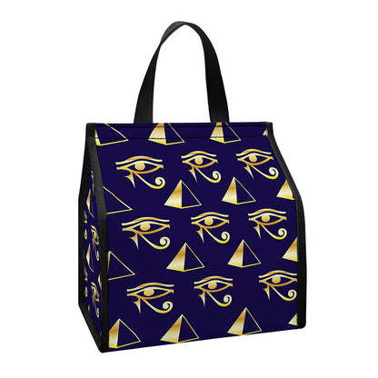 Egypt Eye Of Horus Pattern Print Insulated Lunch Tote