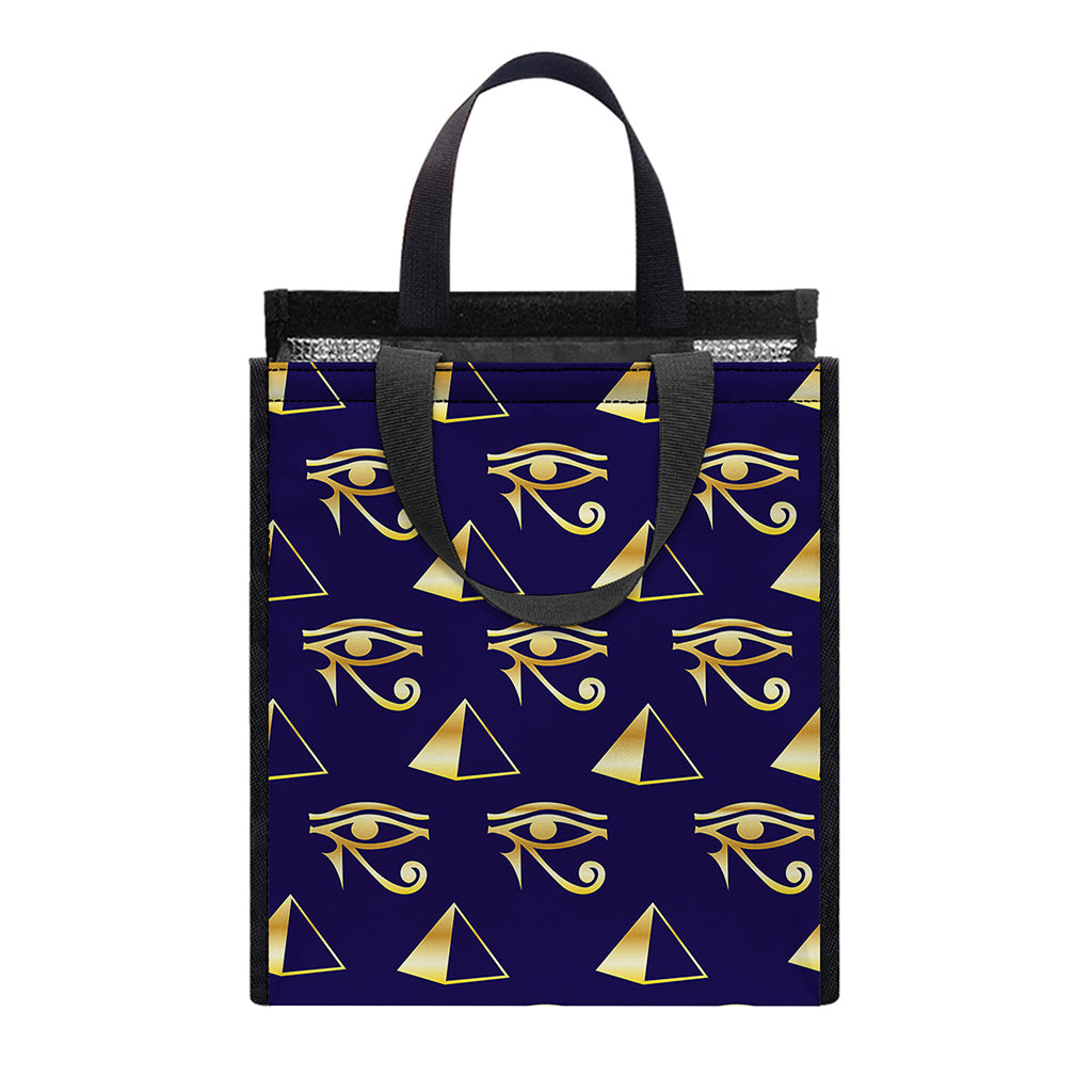 Egypt Eye Of Horus Pattern Print Insulated Lunch Tote