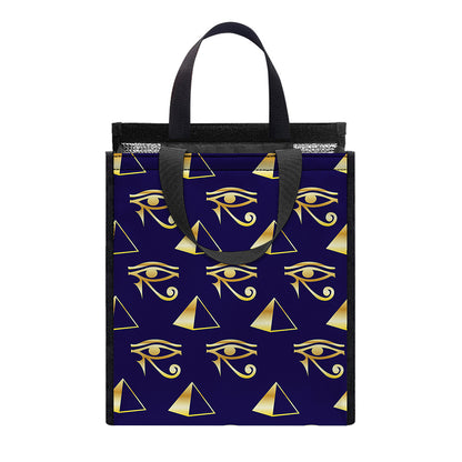 Egypt Eye Of Horus Pattern Print Insulated Lunch Tote