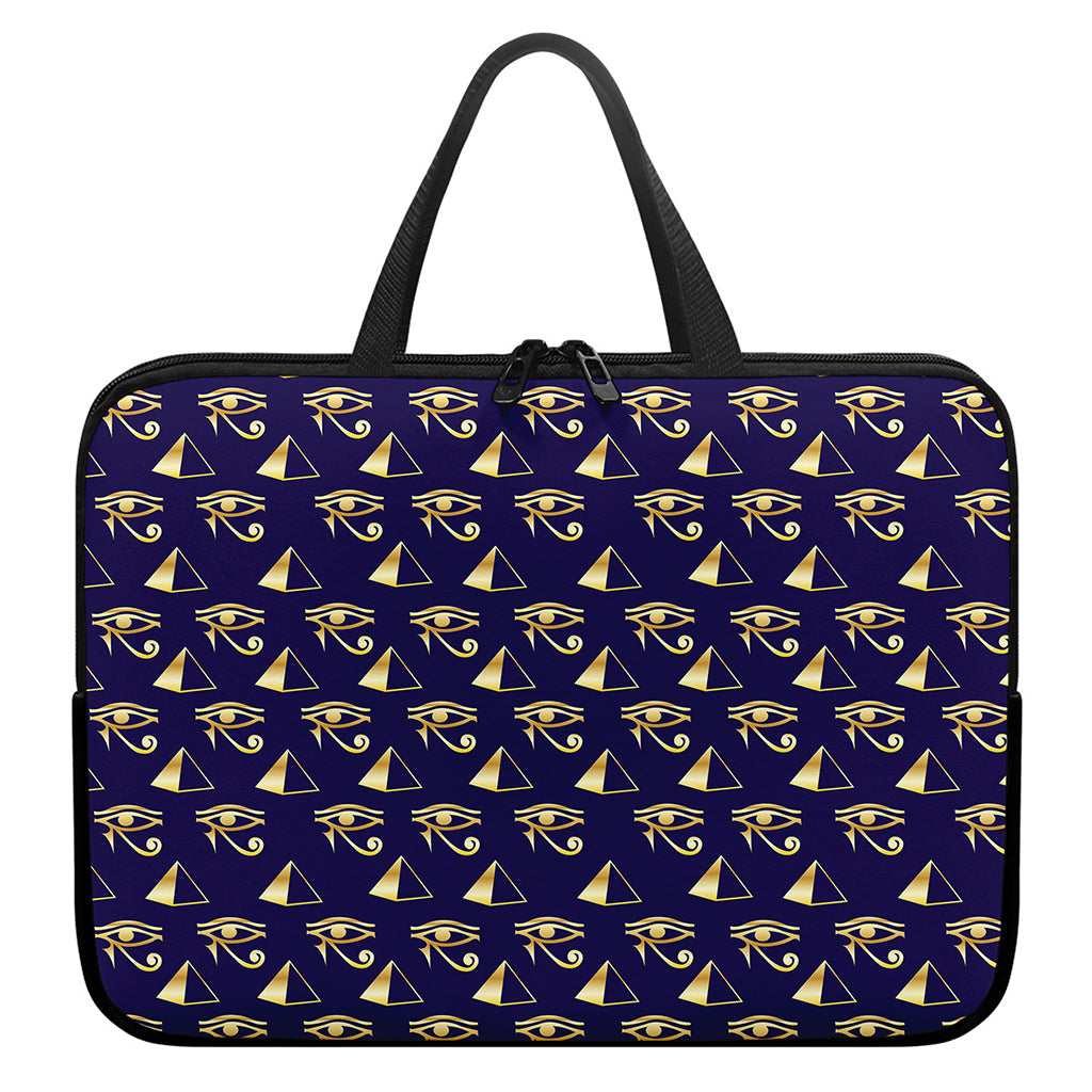 Egypt Eye Of Horus Pattern Print Laptop Sleeve With Handle