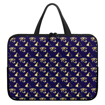 Egypt Eye Of Horus Pattern Print Laptop Sleeve With Handle