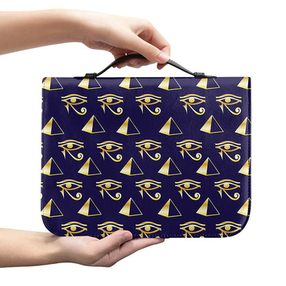 Egypt Eye Of Horus Pattern Print Leather Bible Cover