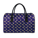 Egypt Eye Of Horus Pattern Print Leather Duffle Bag
