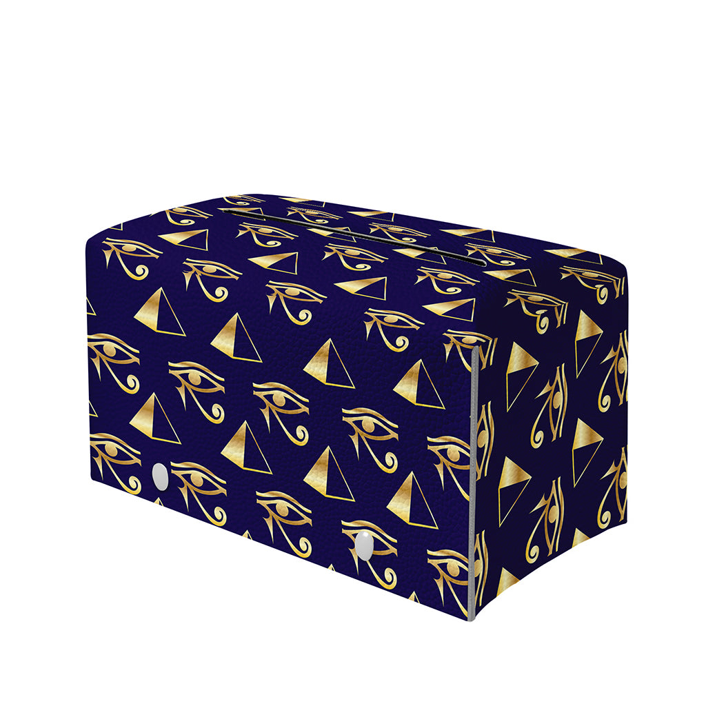 Egypt Eye Of Horus Pattern Print Leather Tissue Box Cover