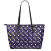 Egypt Eye Of Horus Pattern Print Leather Tote Bag