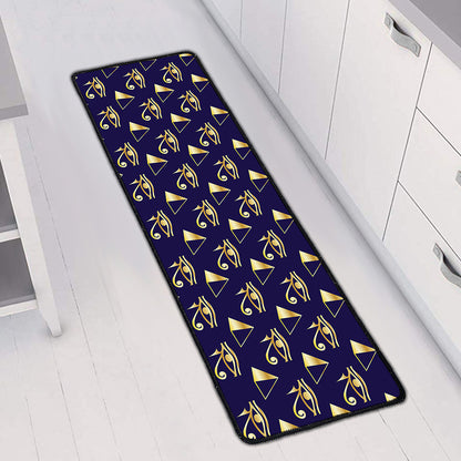 Egypt Eye Of Horus Pattern Print Long Kitchen Mat