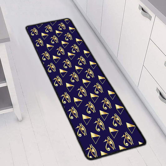 Egypt Eye Of Horus Pattern Print Long Kitchen Mat