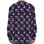 Egypt Eye Of Horus Pattern Print Long Sleeve Baseball Jersey