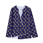 Egypt Eye Of Horus Pattern Print Long Sleeve Short Coat
