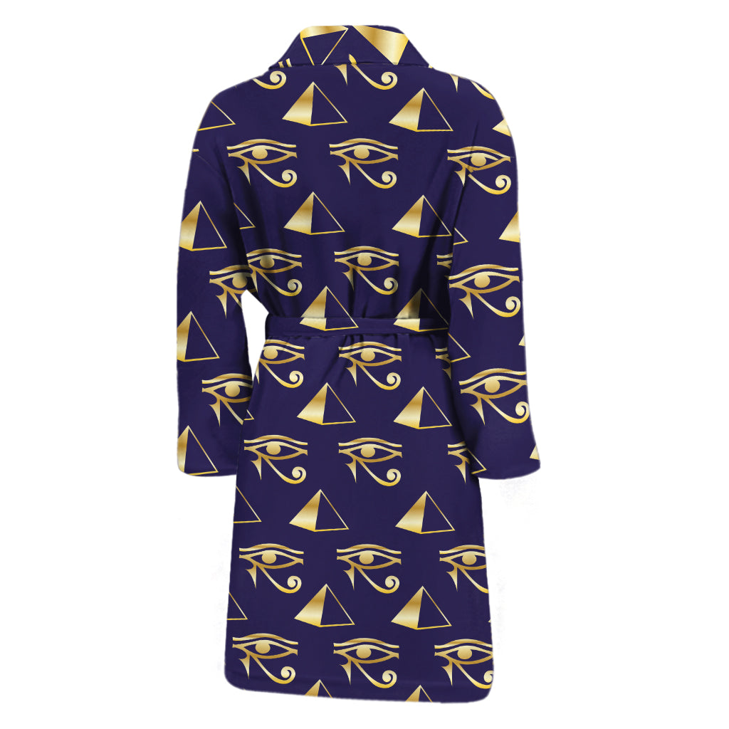 Egypt Eye Of Horus Pattern Print Men's Bathrobe