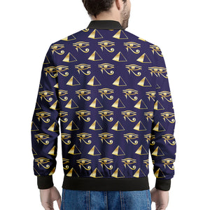 Egypt Eye Of Horus Pattern Print Men's Bomber Jacket