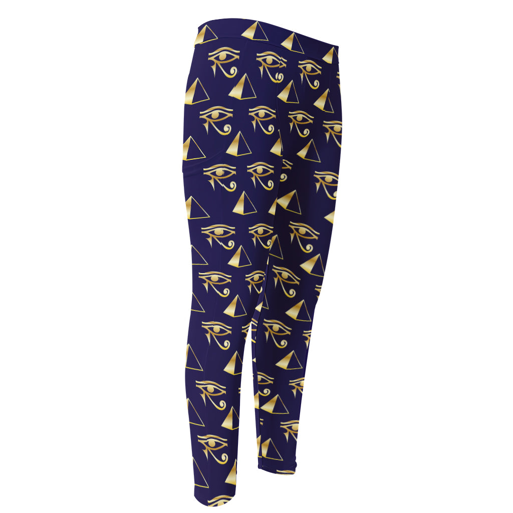 Egypt Eye Of Horus Pattern Print Men's Compression Pants