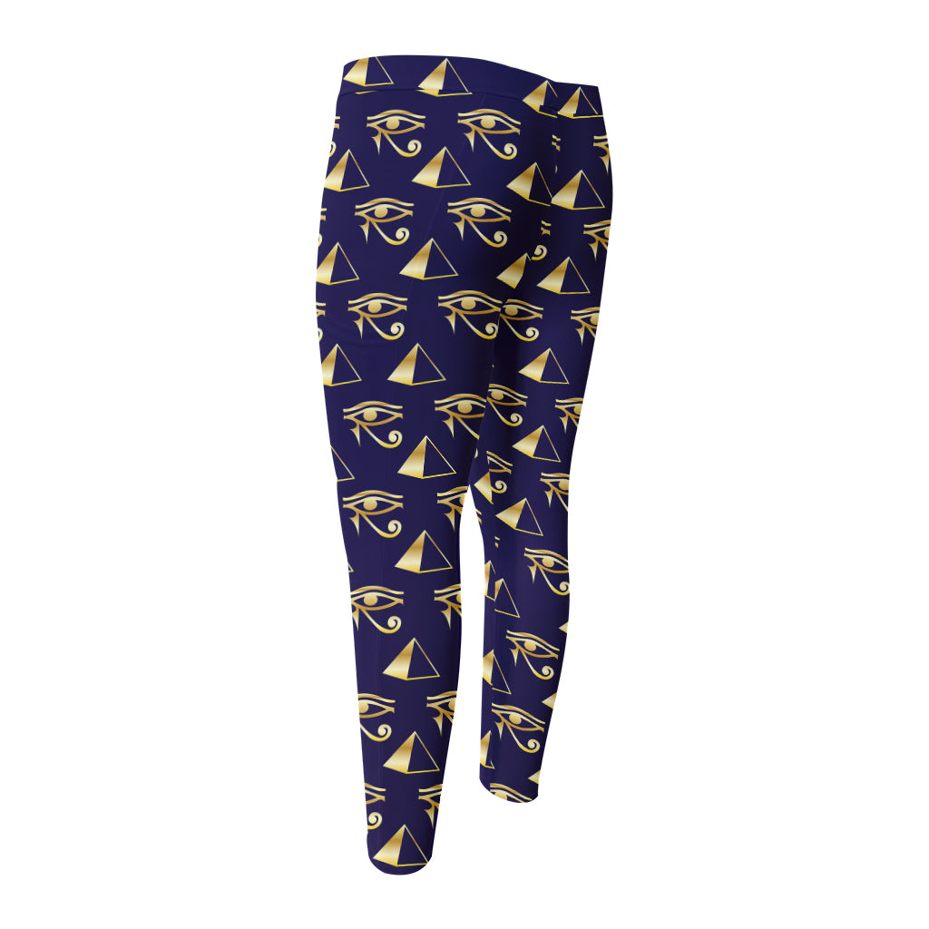 Egypt Eye Of Horus Pattern Print Men's Compression Pants