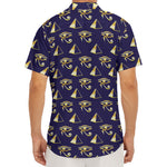 Egypt Eye Of Horus Pattern Print Men's Deep V-Neck Shirt