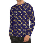 Egypt Eye Of Horus Pattern Print Men's Long Sleeve Rash Guard