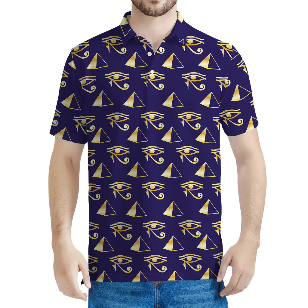 Egypt Eye Of Horus Pattern Print Men's Polo Shirt