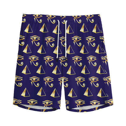 Egypt Eye Of Horus Pattern Print Men's Sports Shorts
