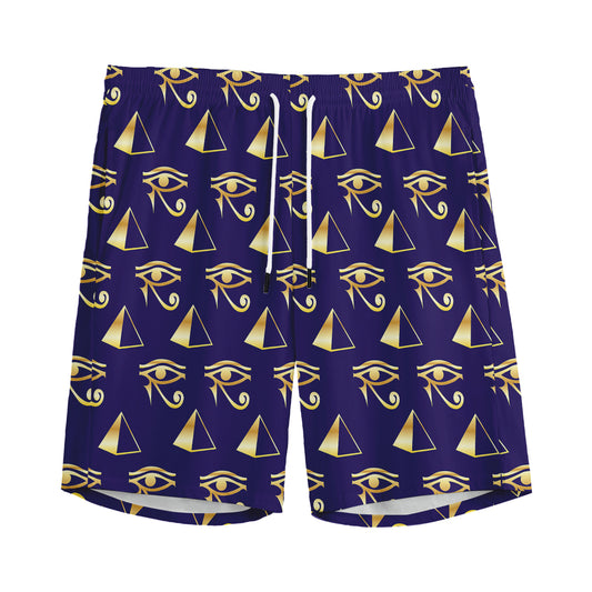 Egypt Eye Of Horus Pattern Print Men's Sports Shorts