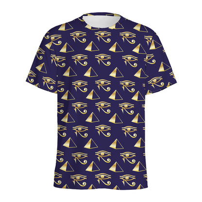 Egypt Eye Of Horus Pattern Print Men's Sports T-Shirt