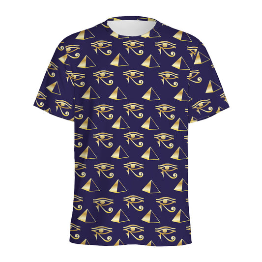 Egypt Eye Of Horus Pattern Print Men's Sports T-Shirt