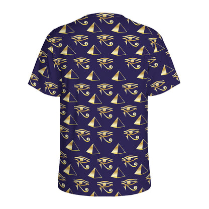 Egypt Eye Of Horus Pattern Print Men's Sports T-Shirt