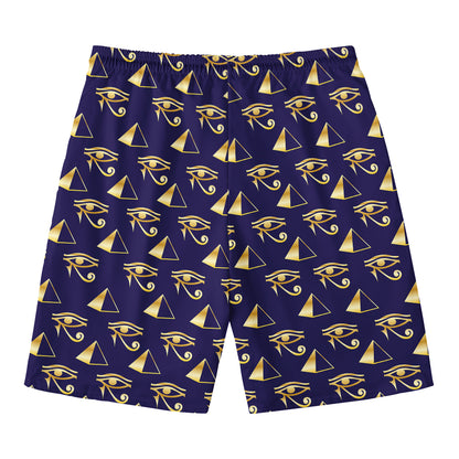 Egypt Eye Of Horus Pattern Print Men's Swim Trunks