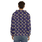 Egypt Eye Of Horus Pattern Print Men's Velvet Pullover Hoodie