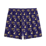 Egypt Eye Of Horus Pattern Print Mesh Shorts