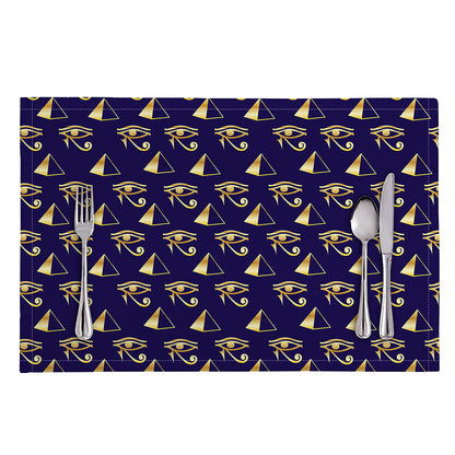 Egypt Eye Of Horus Pattern Print Placemat
