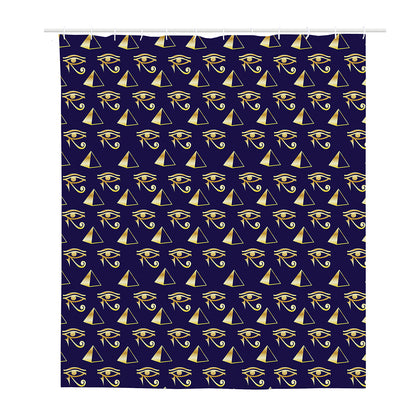 Egypt Eye Of Horus Pattern Print Polyester Shower Curtain