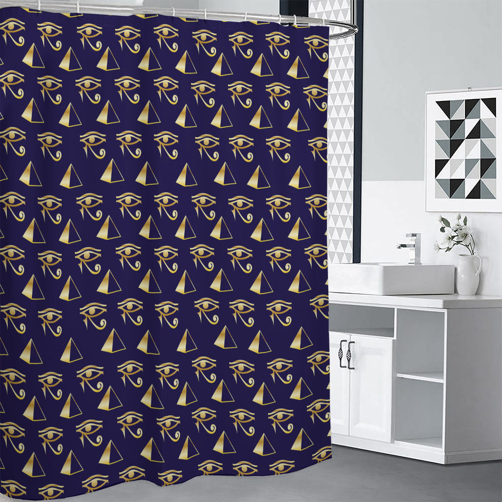 Egypt Eye Of Horus Pattern Print Premium Shower Curtain